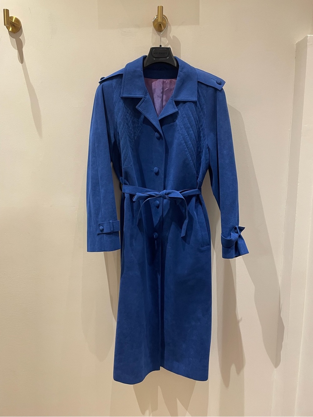Vintage Cobalt Blue Faux Suede Jacket Size S/M